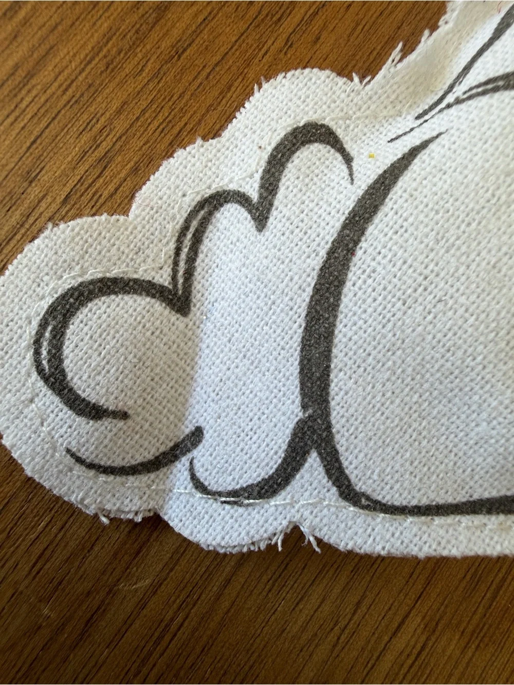 White Fabric Bunny Sachet - Neutral Decorative Accent canvas hanger